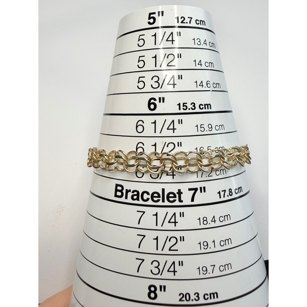 Vintage 14K Yellow Gold Double-Link Bracelet